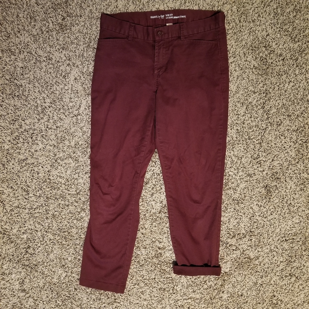 Gap burgundy khakis